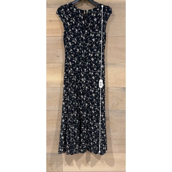 NEW REFORMATION Baden black Floral Print Maxi SIZE 6 - Picture 8 of 10